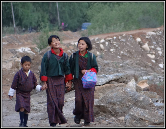 gross national happiness, school children in bhutan