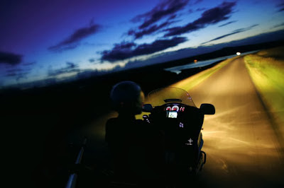 motorbiking at night